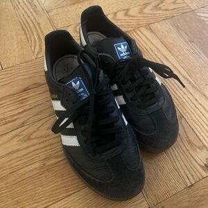 Kids Adidas Samba OG Black Leather Casual Sneakers Shoes Size 3Y